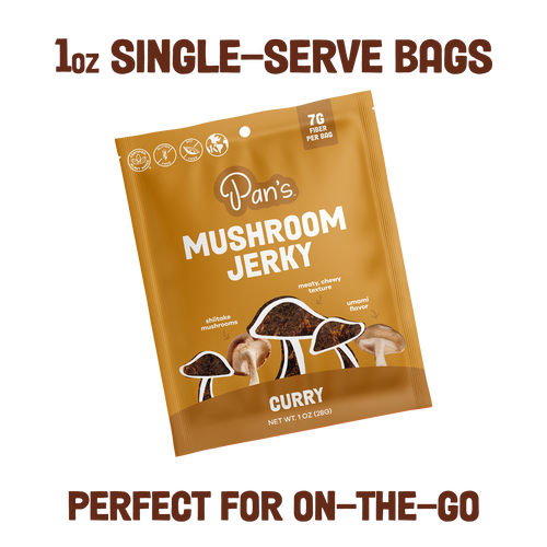 Curry Mushroom Jerky - Single Serve Pack