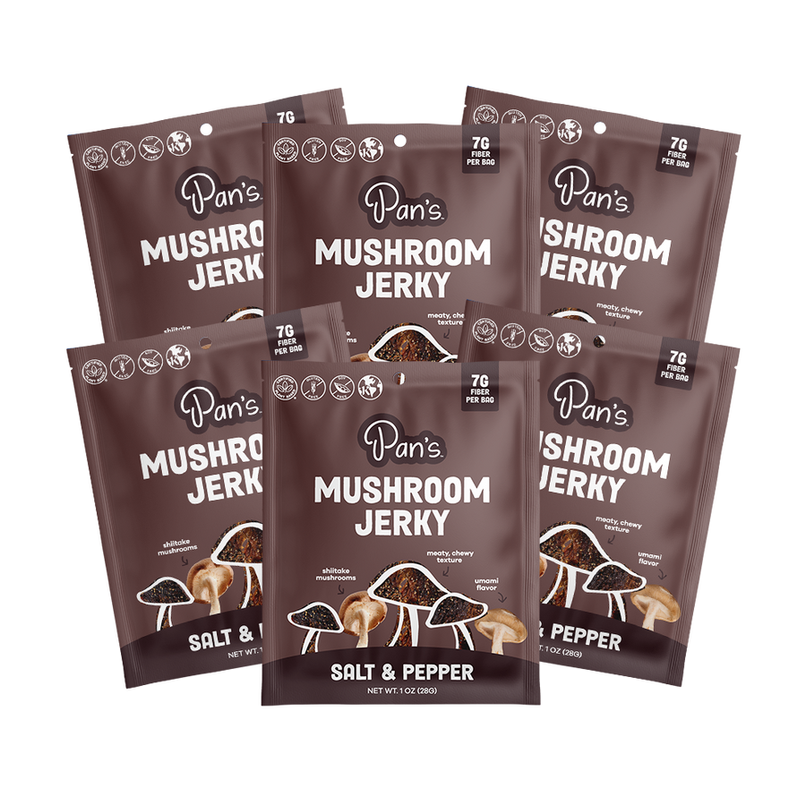Salt & Pepper Mushroom Jerky - Single Serve Pack R7
