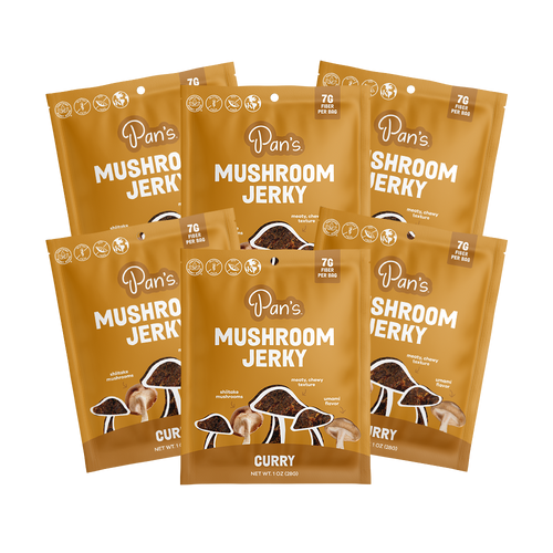Curry Mushroom Jerky - Single Serve Pack