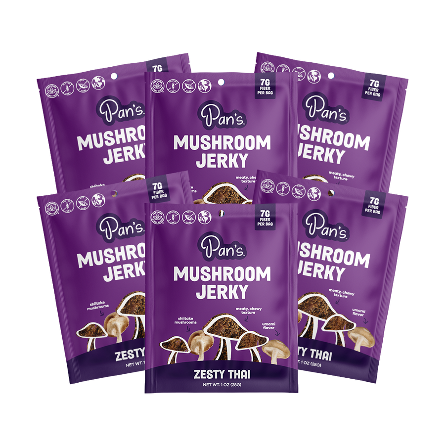 Zesty Thai Mushroom Jerky - Single Serve Pack G6